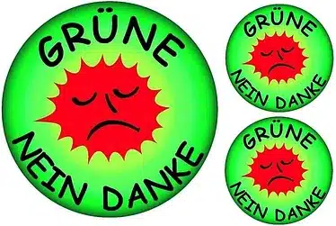 Grüne Nein Danke (Aufkleber)